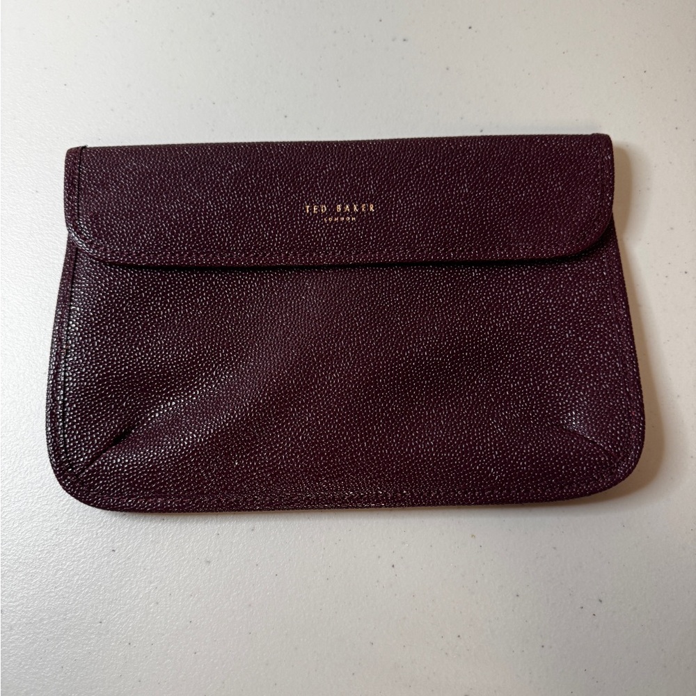 Ted Baker London Magnetic Pouch Plum Clutch